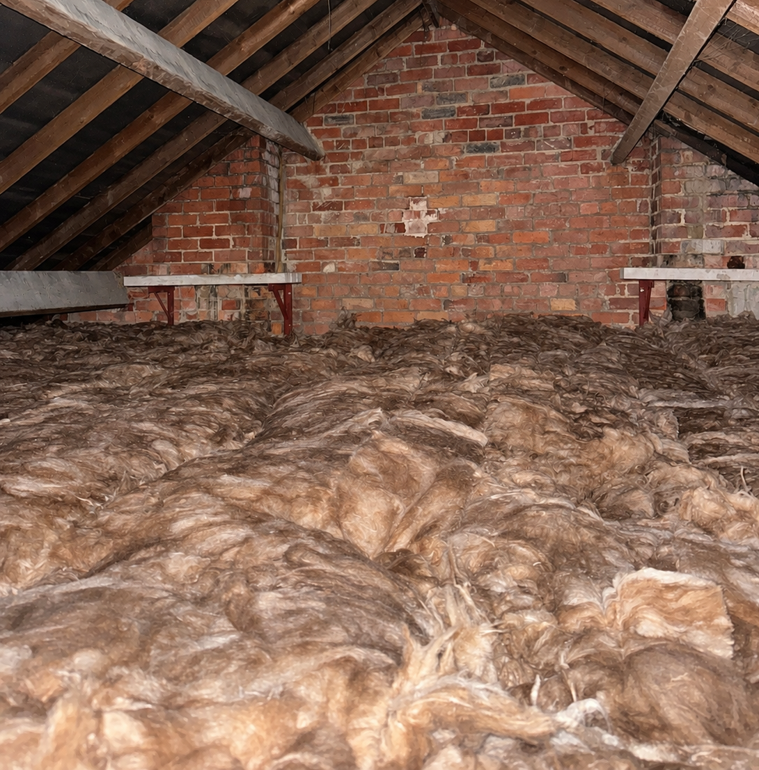 Dusty Brick Gable Attic